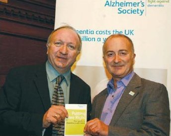 David with Tony Robinson for the Alzheimer's Society