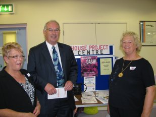 Des with volunteers at Peacehaven open day